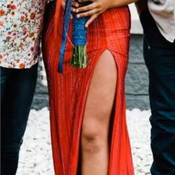 Sherri Hill Red Prom Dress - Picture 5 of 9